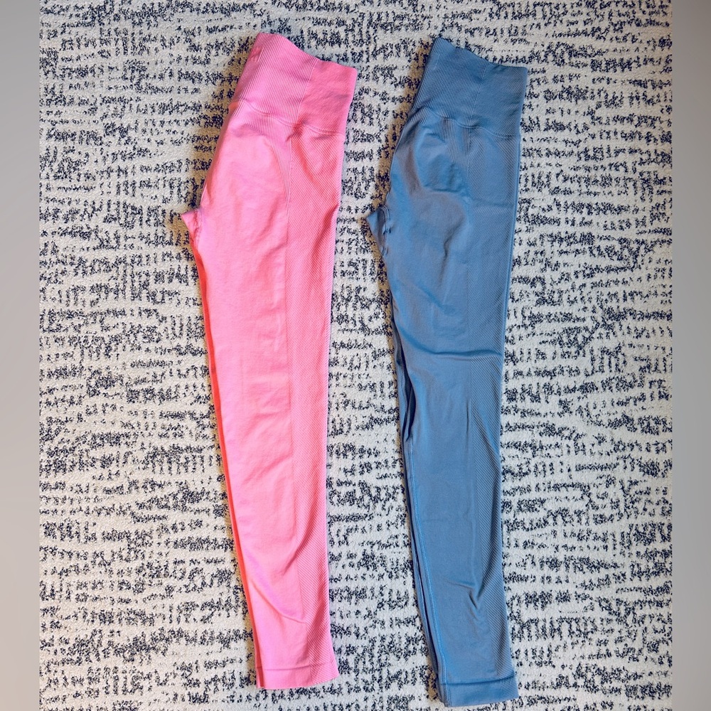 All In Motion High-Rise Women’s Textured Leggings Size Medium Pink Purple - Picture 3 of 11